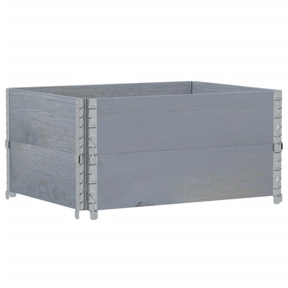 vidaXL Pflanzkasten Grau 80x60 cm Massivholz Kiefer