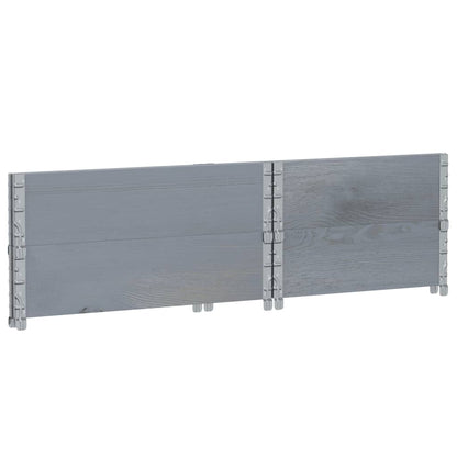vidaXL Pflanzkasten Grau 80x60 cm Massivholz Kiefer