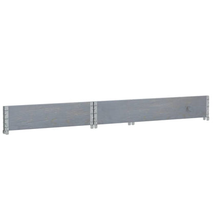 vidaXL Pflanzkasten Grau 120x80 cm Massivholz Kiefer