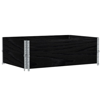 vidaXL Pflanzkasten Schwarz 120x80 cm Massivholz Kiefer