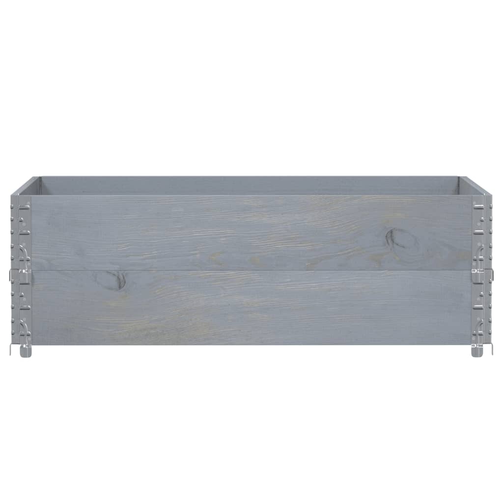 vidaXL Pflanzkasten Grau 120x80 cm Massivholz Kiefer