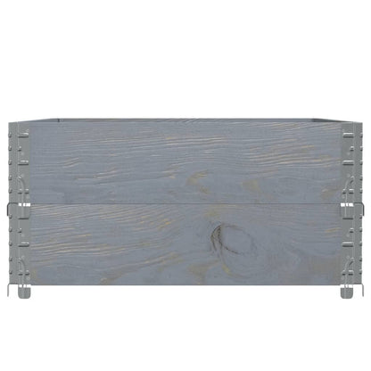 vidaXL Pflanzkasten Grau 120x80 cm Massivholz Kiefer