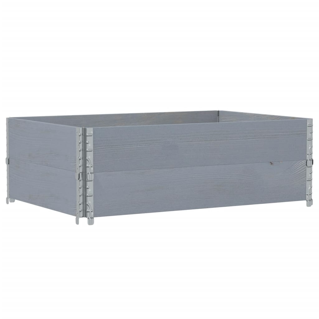 vidaXL Pflanzkasten Grau 120x80 cm Massivholz Kiefer