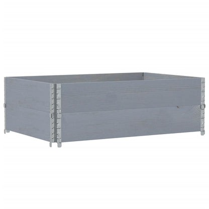 vidaXL Pflanzkasten Grau 120x80 cm Massivholz Kiefer
