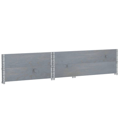 vidaXL Pflanzkasten Grau 120x80 cm Massivholz Kiefer