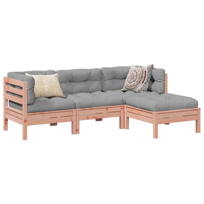 vidaXL Ensemble de canapés de jardin 4 pcs avec coussins Bois de douglas massif