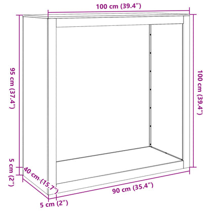 vidaXL Brennholzregal 100x40x100 cm Edelstahl