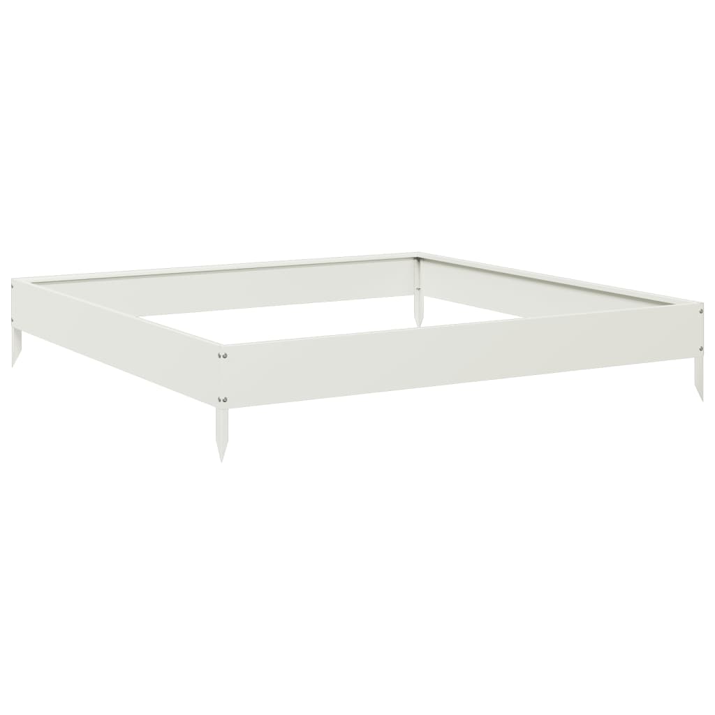 vidaXL Carré potager Blanc 100x100x18,5 cm Acier