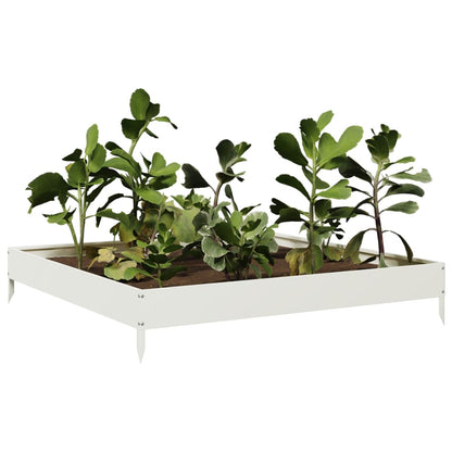 vidaXL Carré potager Blanc 100x100x18,5 cm Acier