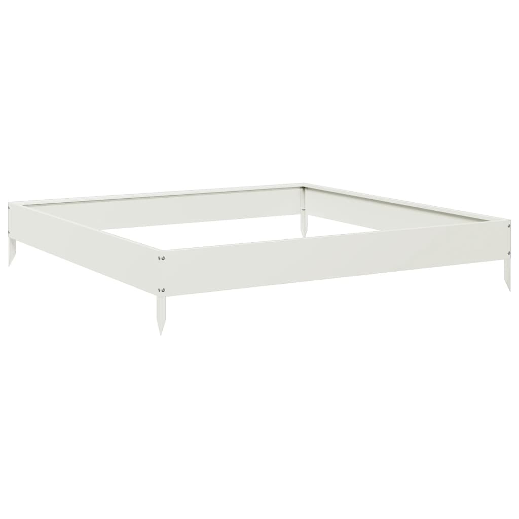 vidaXL Carré potager Blanc 100x100x18,5 cm Acier