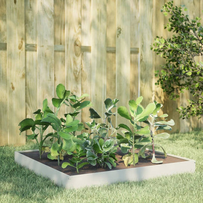 vidaXL Carré potager Blanc 100x100x18,5 cm Acier