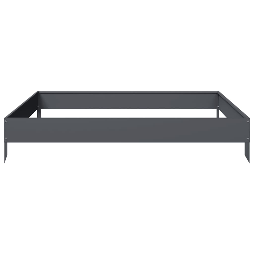 vidaXL Hochbeet Anthrazit 100x100x18,5 cm Stahl