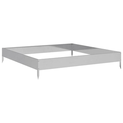 vidaXL Hochbeet 100x100x18,5 cm Verzinkter Stahl