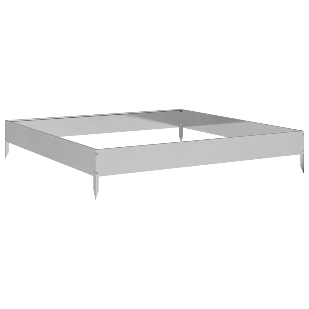 vidaXL Hochbeet 100x100x18,5 cm Verzinkter Stahl
