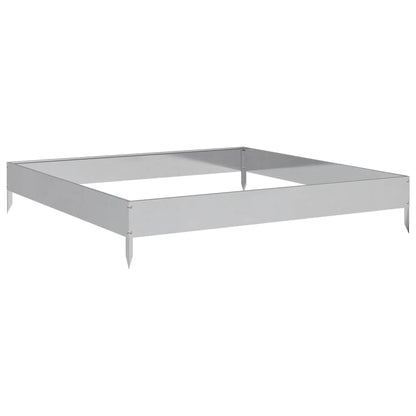 vidaXL Hochbeet 100x100x18,5 cm Verzinkter Stahl