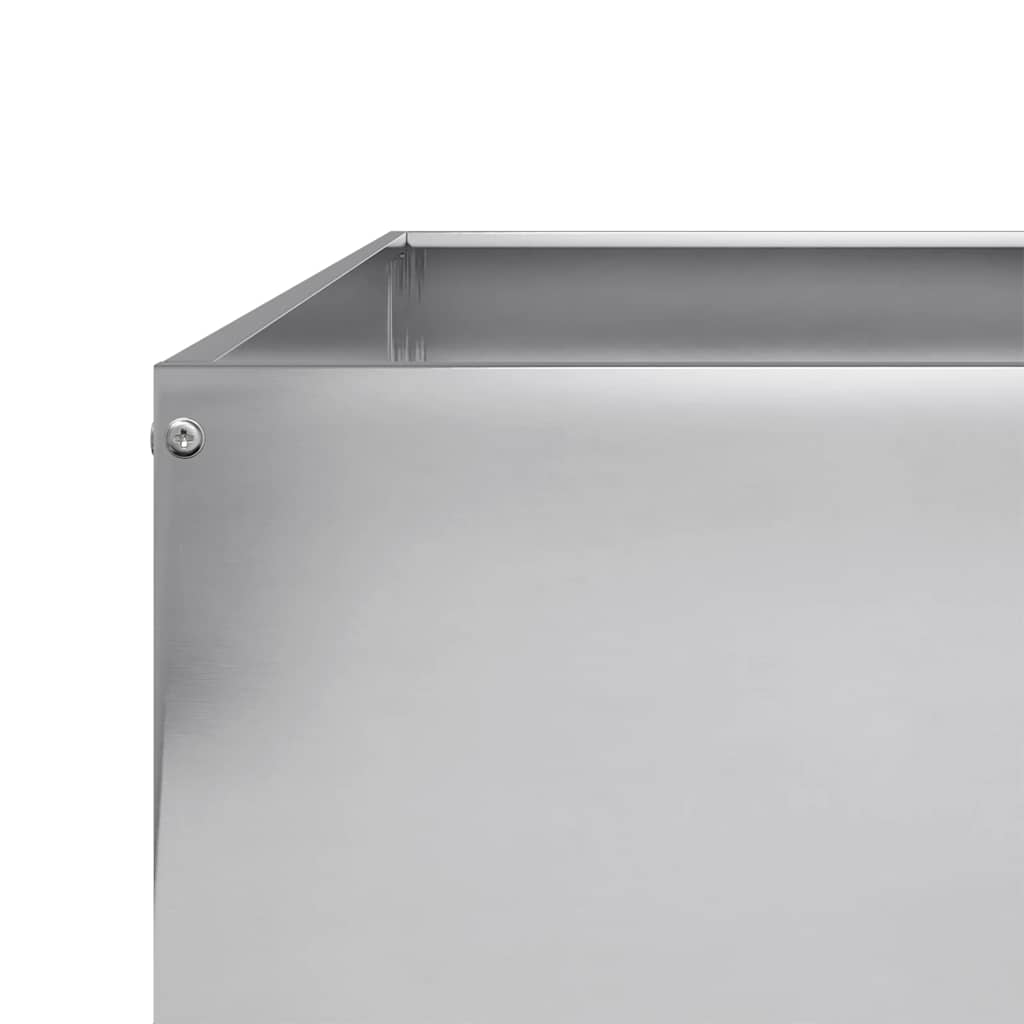vidaXL Hochbeet 100x100x18,5 cm Verzinkter Stahl