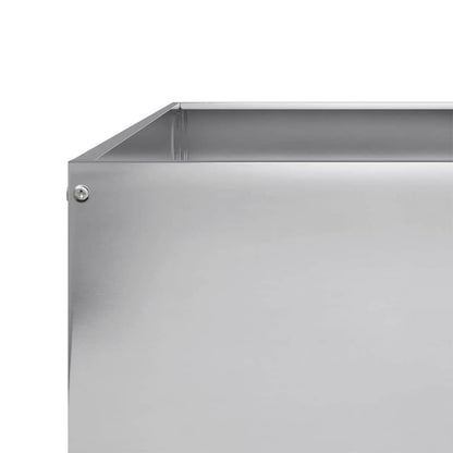 vidaXL Hochbeet 100x100x18,5 cm Verzinkter Stahl