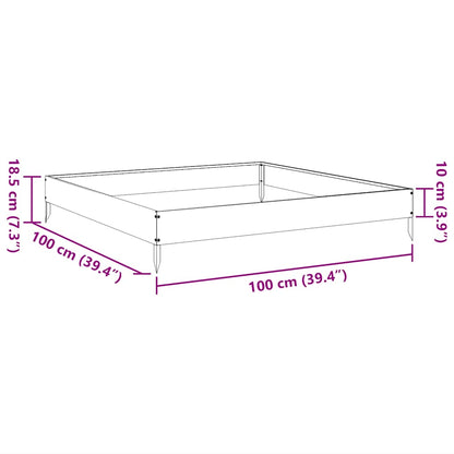 vidaXL Hochbeet 100x100x18,5 cm Verzinkter Stahl