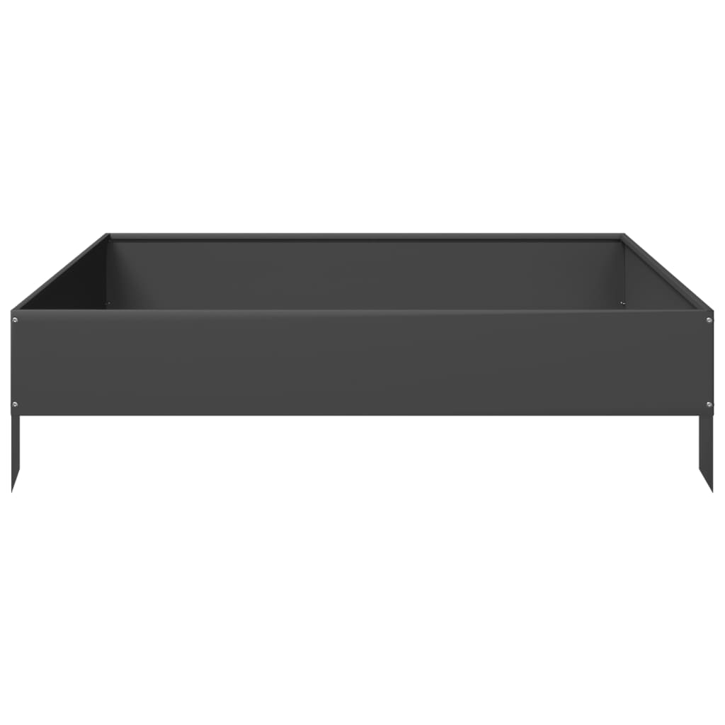 vidaXL Hochbeet Schwarz 100x100x26 cm Stahl