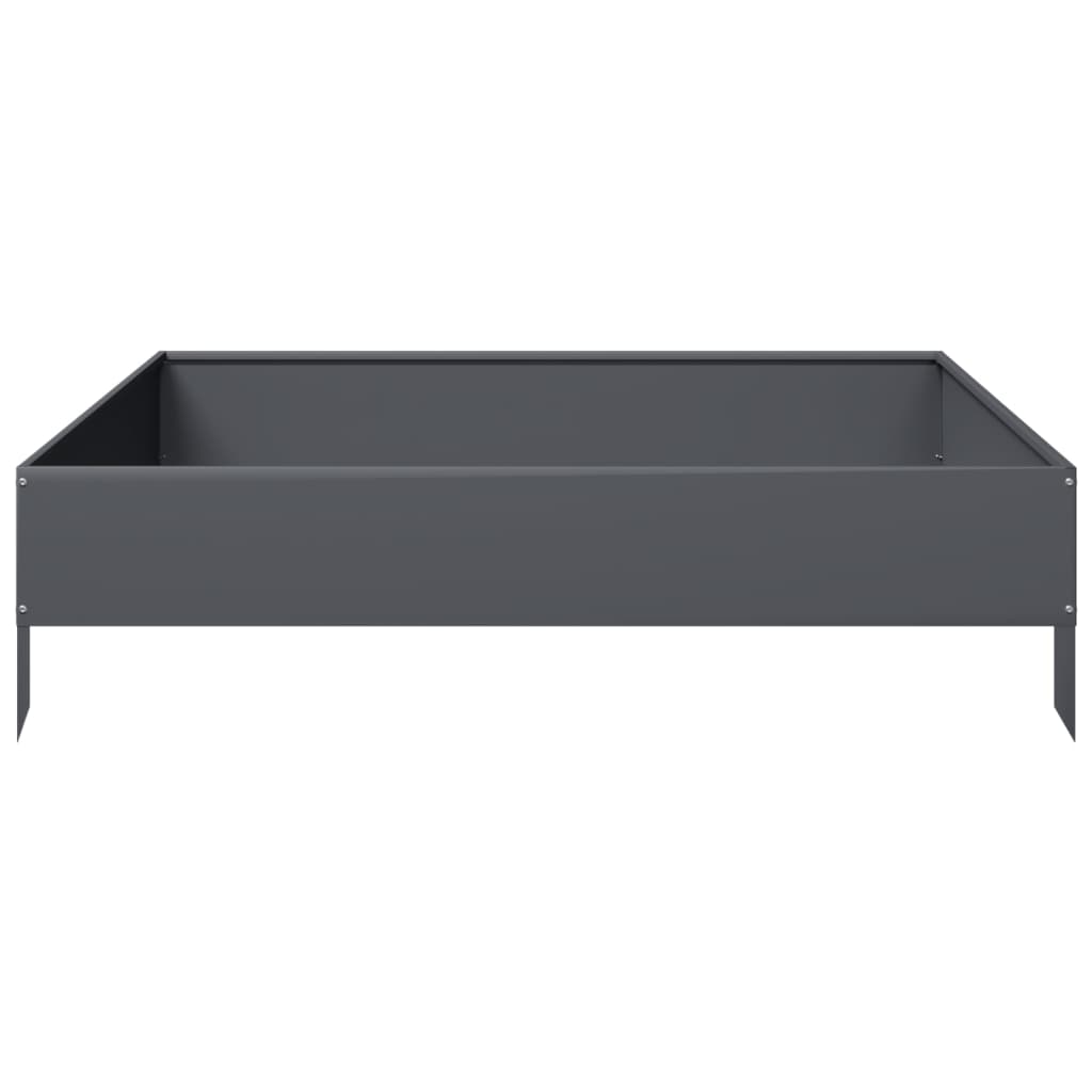 vidaXL Hochbeet Anthrazit 100x100x26 cm Stahl