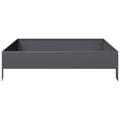 vidaXL Hochbeet Anthrazit 100x100x26 cm Stahl