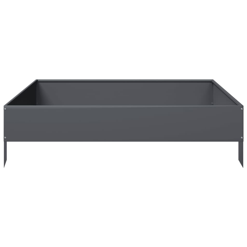 vidaXL Hochbeet Anthrazit 100x100x26 cm Stahl