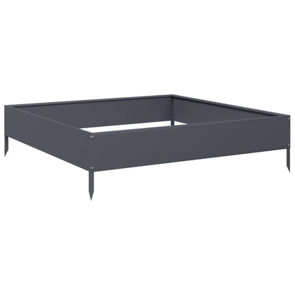 vidaXL Hochbeet Anthrazit 100x100x26 cm Stahl