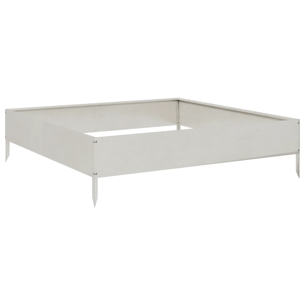 vidaXL Hochbeet 100x100x26 cm Edelstahl