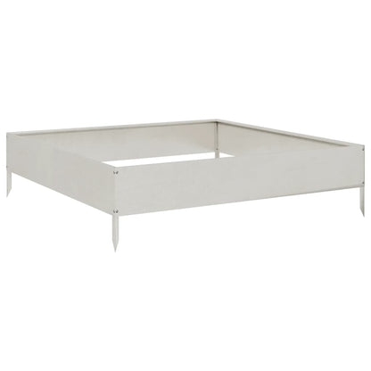 vidaXL Hochbeet 100x100x26 cm Edelstahl