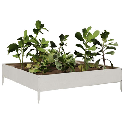 vidaXL Hochbeet 100x100x26 cm Edelstahl