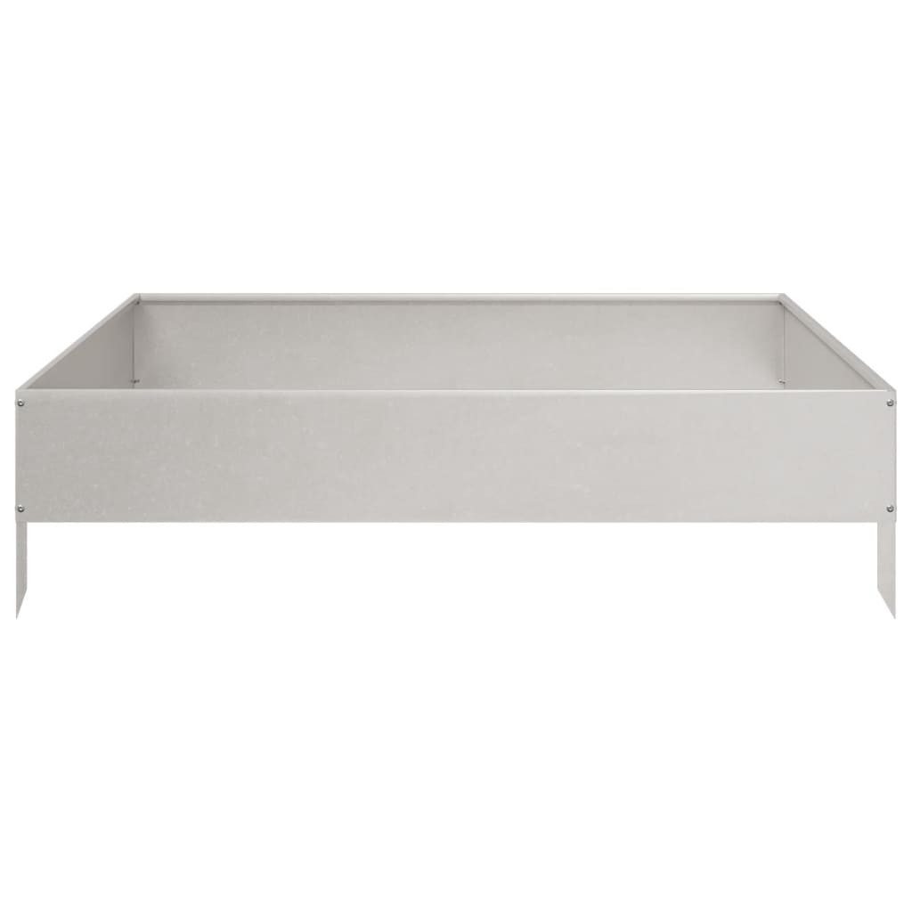 vidaXL Hochbeet 100x100x26 cm Edelstahl