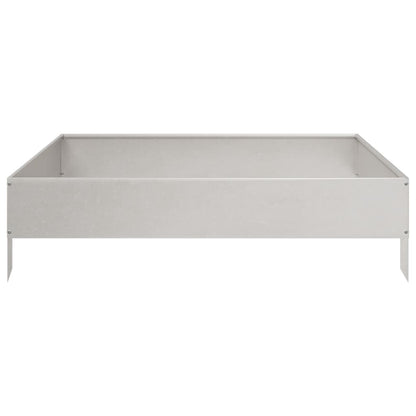 vidaXL Hochbeet 100x100x26 cm Edelstahl