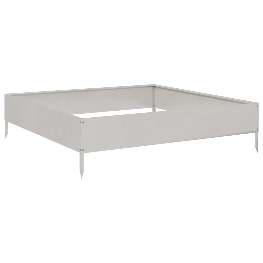vidaXL Hochbeet 100x100x26 cm Edelstahl