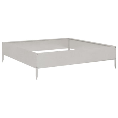 vidaXL Hochbeet 100x100x26 cm Edelstahl