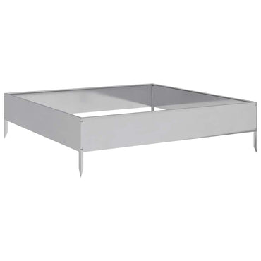 vidaXL Hochbeet 100x100x26 cm Verzinkter Stahl