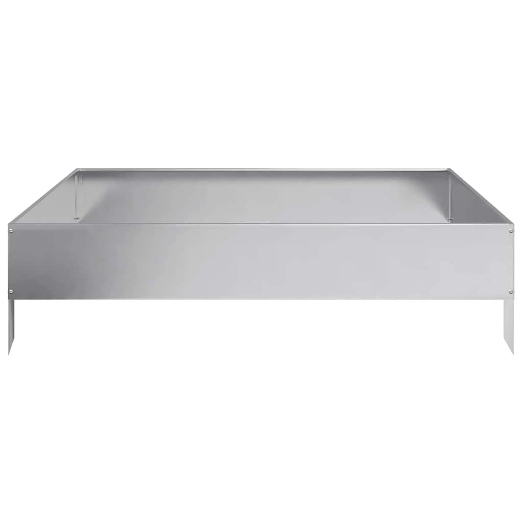 vidaXL Hochbeet 100x100x26 cm Verzinkter Stahl