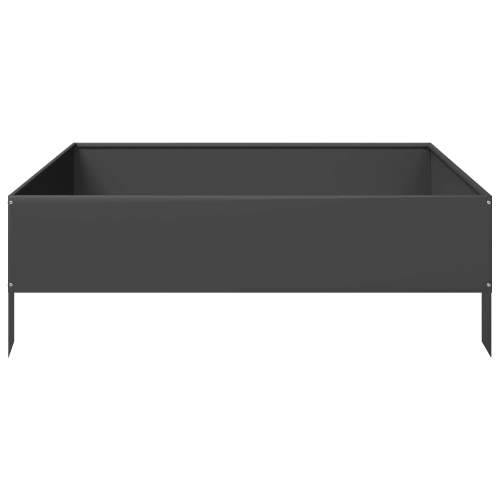 vidaXL Hochbeet Schwarz 100x100x33,5 cm Stahl