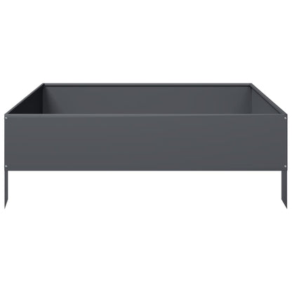vidaXL Hochbeet Anthrazit 100x100x33,5 cm Stahl