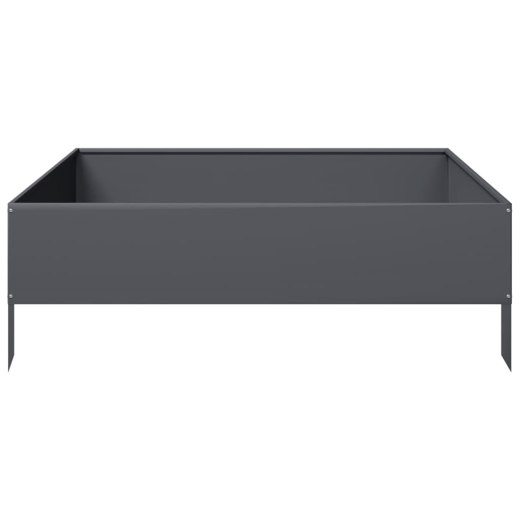 vidaXL Hochbeet Anthrazit 100x100x33,5 cm Stahl
