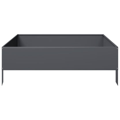 vidaXL Hochbeet Anthrazit 100x100x33,5 cm Stahl