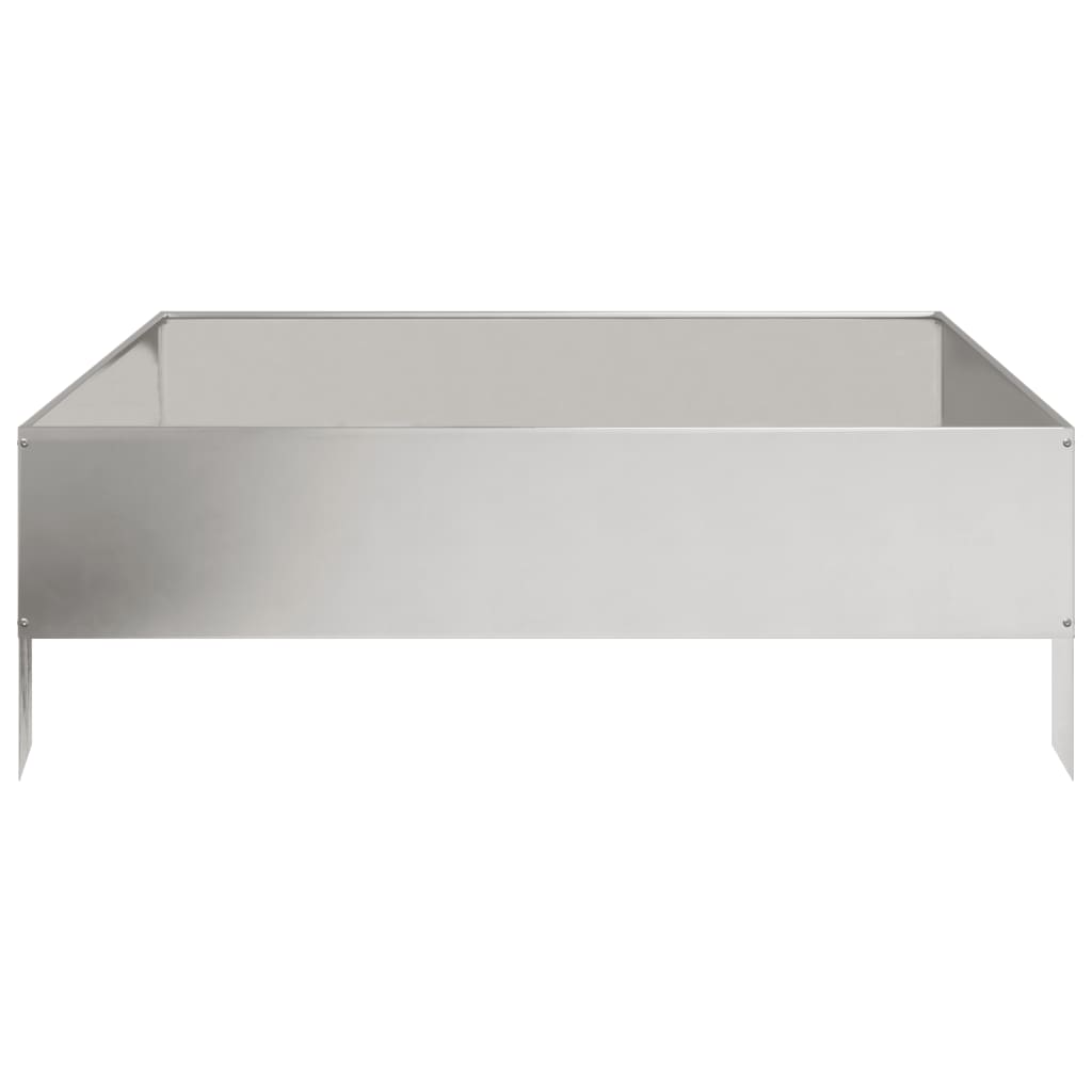 vidaXL Hochbeet 100x100x33,5 cm Edelstahl