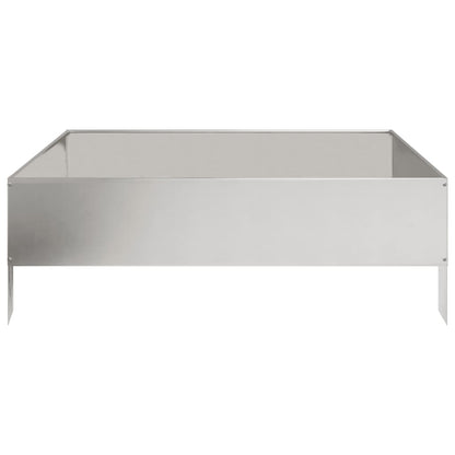 vidaXL Hochbeet 100x100x33,5 cm Edelstahl