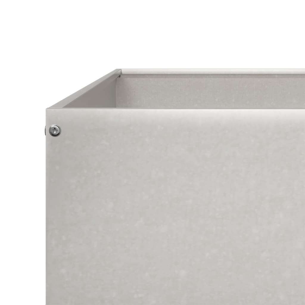 vidaXL Hochbeet 100x100x33,5 cm Edelstahl