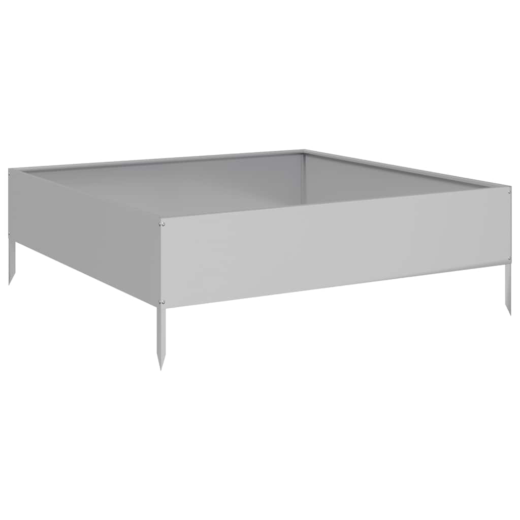 vidaXL Hochbeet 100x100x33,5 cm Verzinkter Stahl