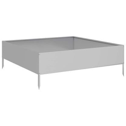 vidaXL Hochbeet 100x100x33,5 cm Verzinkter Stahl