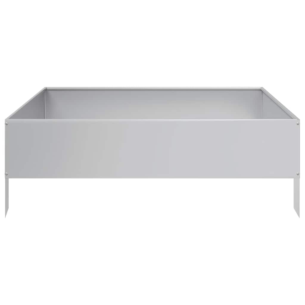 vidaXL Hochbeet 100x100x33,5 cm Verzinkter Stahl