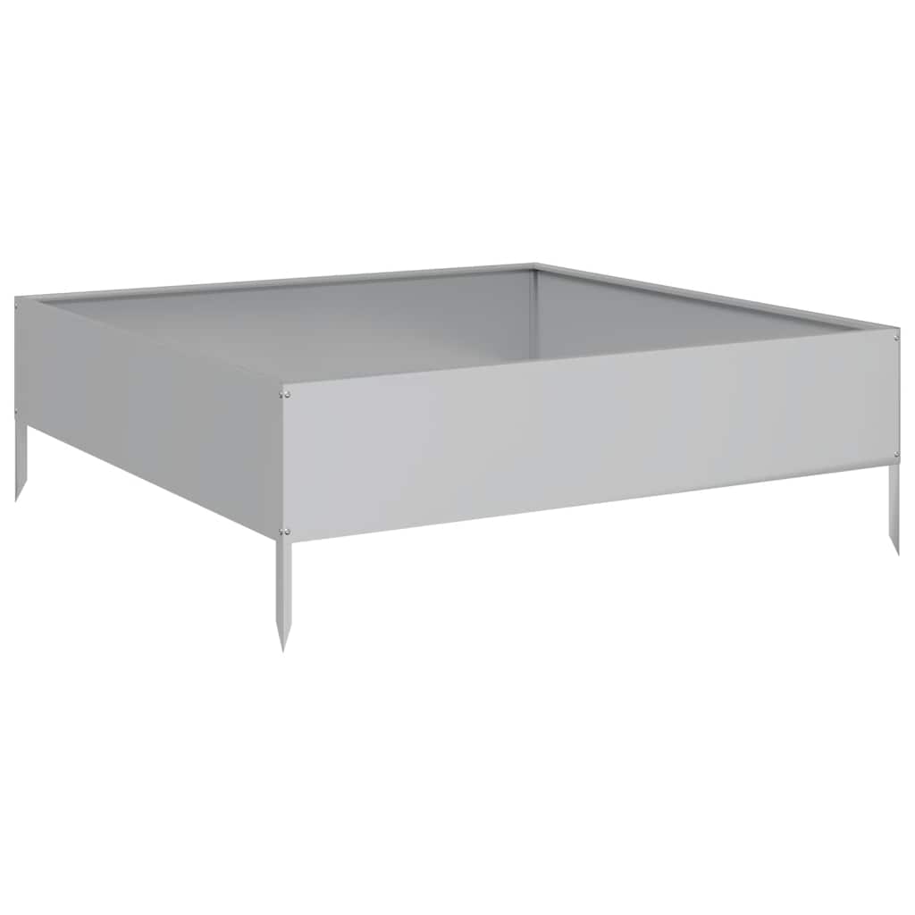 vidaXL Hochbeet 100x100x33,5 cm Verzinkter Stahl