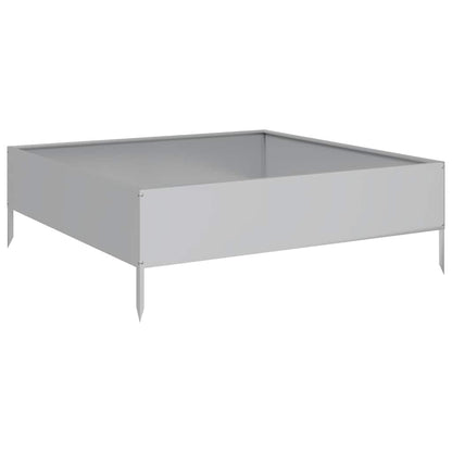 vidaXL Hochbeet 100x100x33,5 cm Verzinkter Stahl