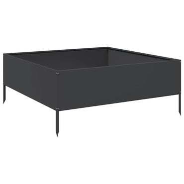 vidaXL Hochbeet Schwarz 100x100x25 cm Stahl