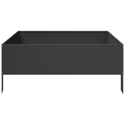 vidaXL Hochbeet Schwarz 100x100x25 cm Stahl